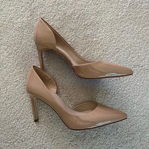 Tan Patent Leather Pumps